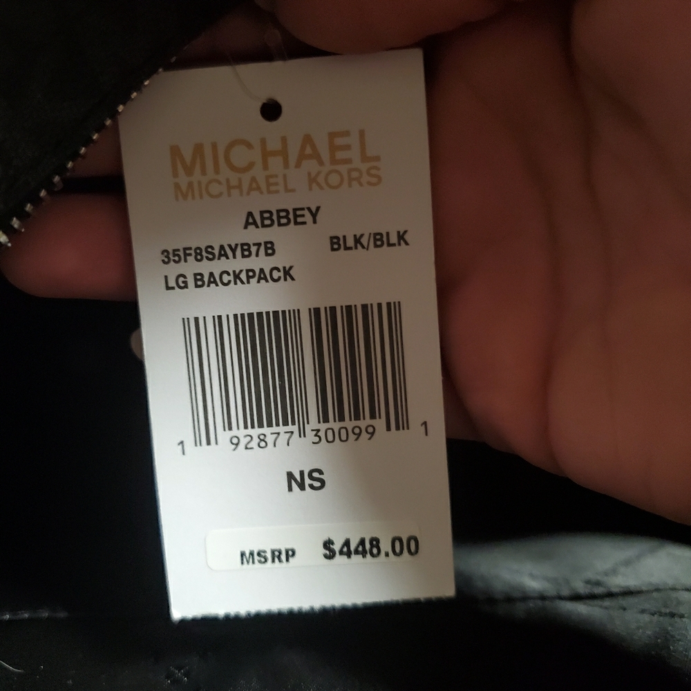 Michael kors black backpack